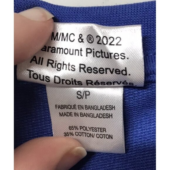 NWT Flashdance Sweatshirt by Paramount Top Sz Small Blue 40" Chest 1980s Movie - Picture 6 of 6